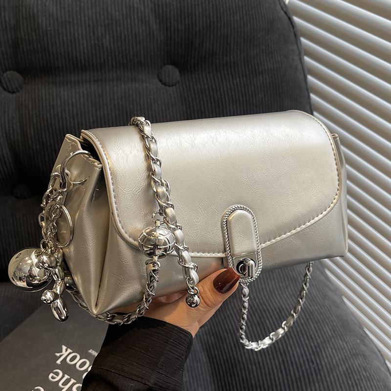 Korean Version Trendy Fashion Versatile Simple Chain Small Square Bag High-end Niche Design Versatile Temperament Messenger Bag