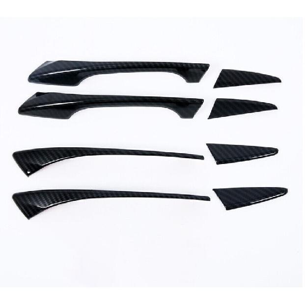 For Acura TLX 15-2020 Carbon Fiber Exterior Side Door Handle Cover Trim 8PCS