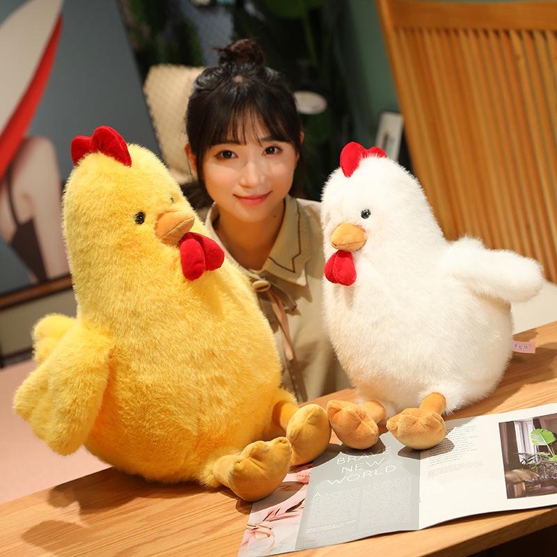 Simulation big cock doll Milo chicken plush toy cute little chicken doll girl bed sleeping pillow gift