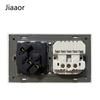 Type 146 Dual USB 16A Two-Gang European Power Socket Panel with German Standard Switch (Concealed)