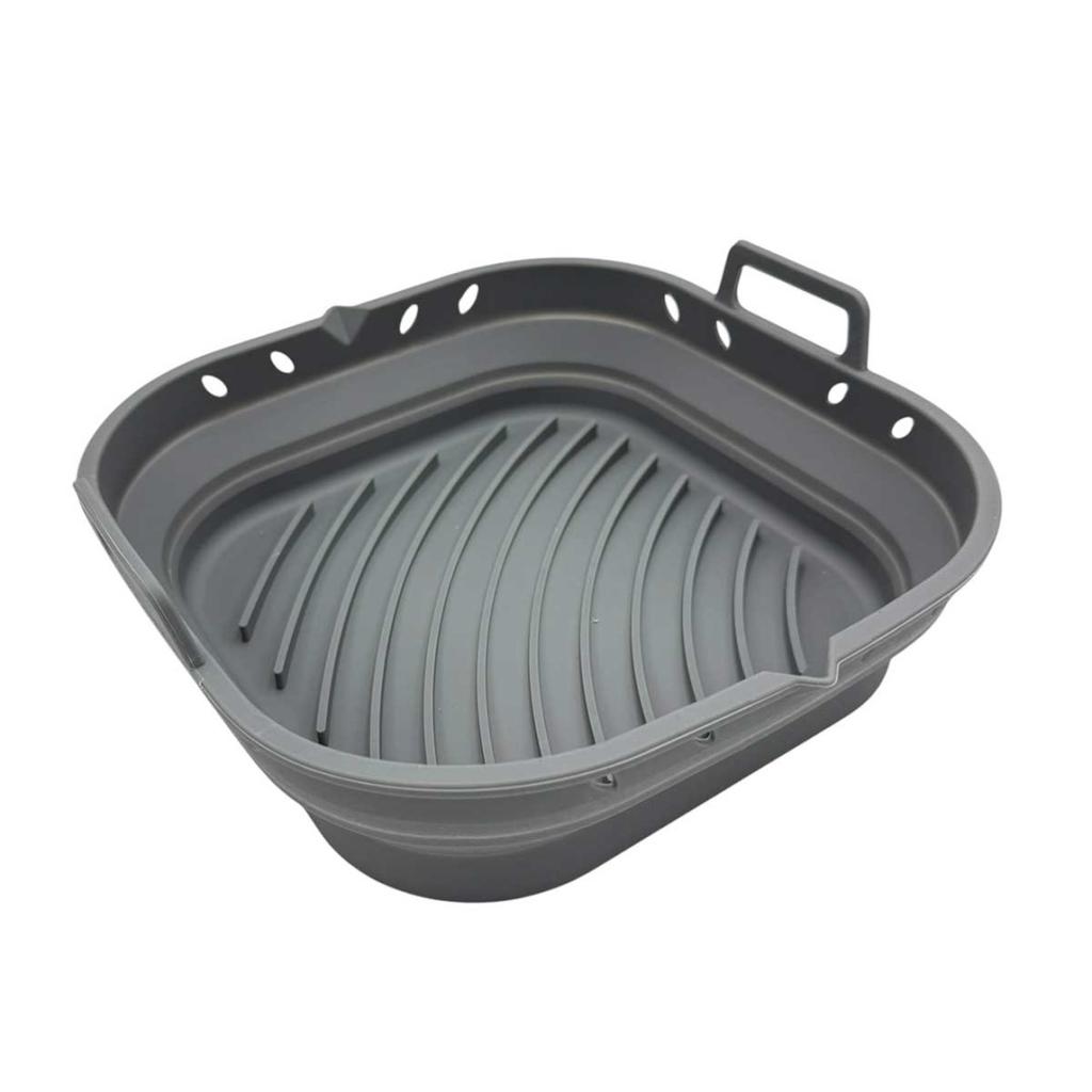 SILICONE INSERT FOR FRYER, SQUARE, FOLDABLE, 22 x 22 cm