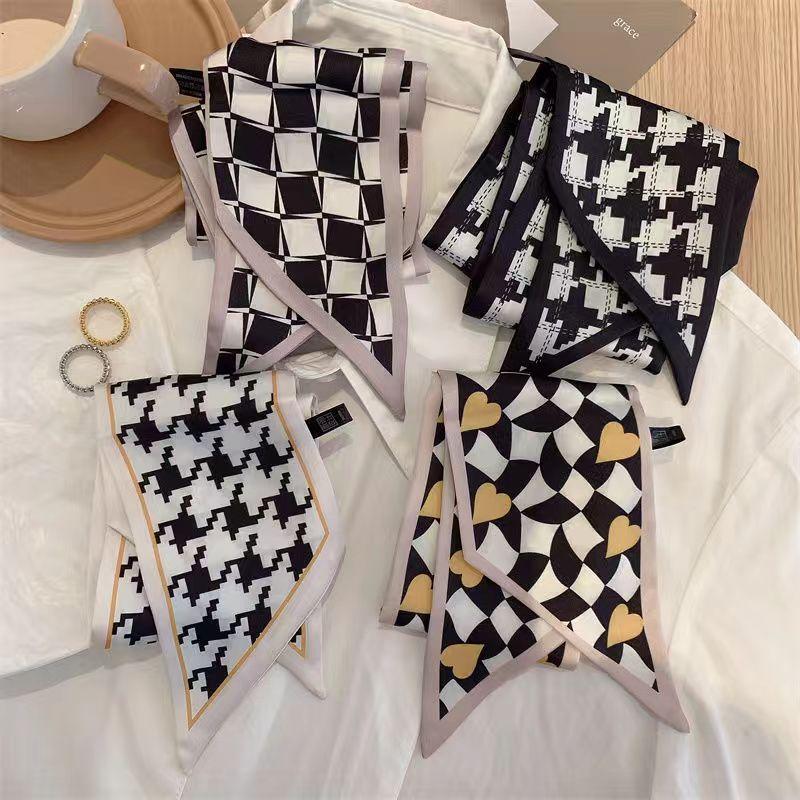 Multifunctional French Flower Hair Band Headwear Scarves 6.5cm*90cm