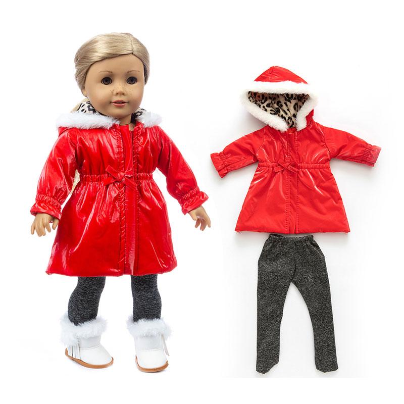 43cm Baby Neugeborenen Puppe Winterkleidung für Baby Puppe Kleidung 18 Zoll Mädchen Puppe Jacke Mantel, Schuhe sind nicht enthalten.