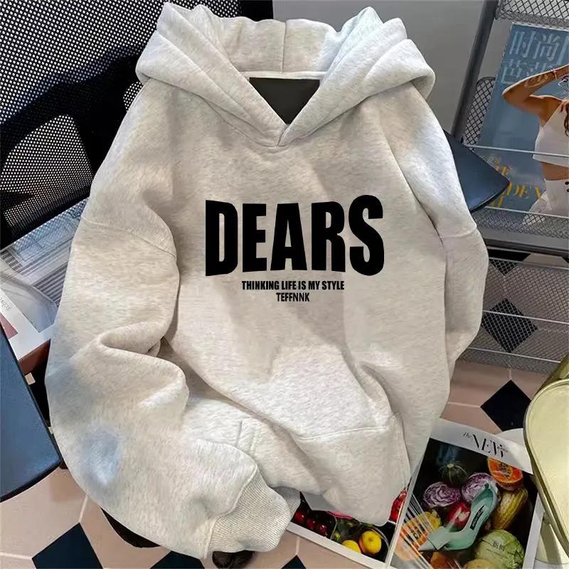 

Женская и мужская толстовка с капюшоном из толстого бархата - Чистый хлопок, Свободный крой, Модная осенне-зимняя куртка 2XL for 146-170 lbs