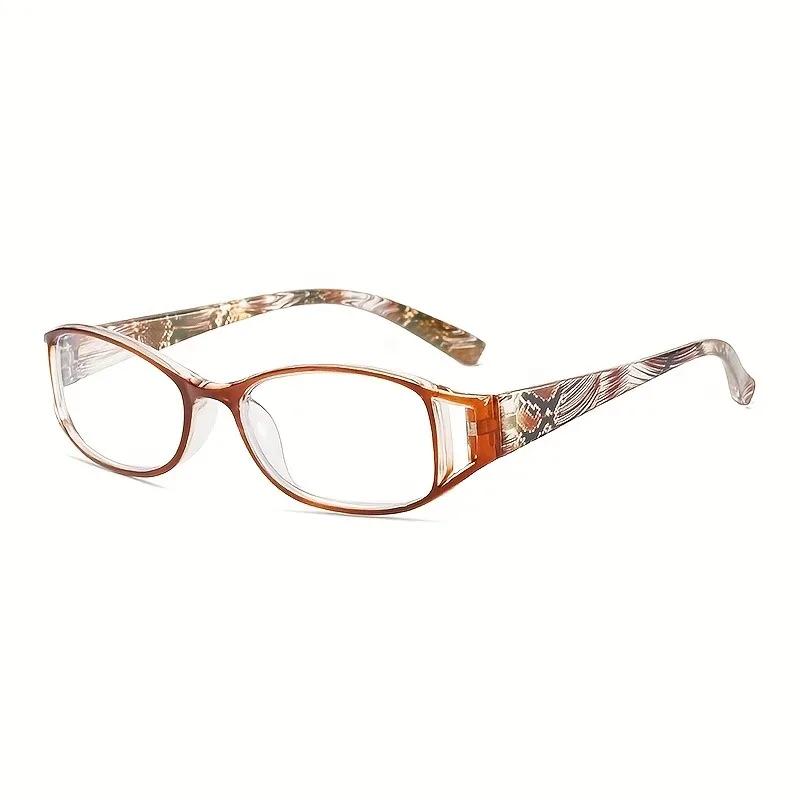 8 Pairs Of Light Luxury Trendy Reading Glasses Elegant Printed Ultra Light Frame Neutral Casual Fashion Glasses
