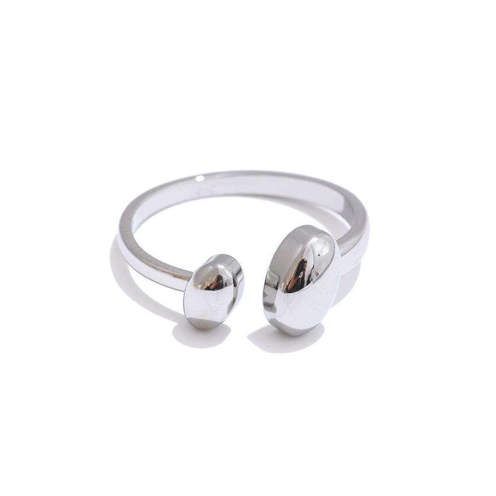 

Yhpup Exquisite Polished Stainless Steel Metal Geometric Adjustable Ring Chic New Arrivals Jewelry Women PVD Plated Wholesale resizable