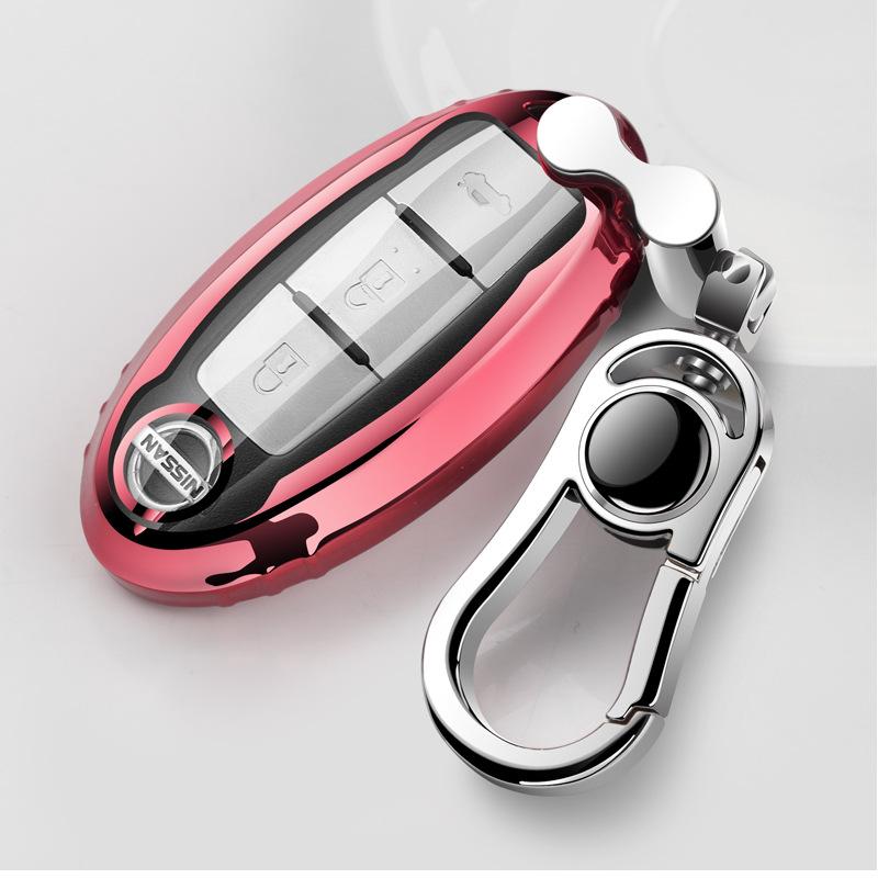 Suitable for Nissan Tiida Qashqai Nissan Qijun Bluebird Teana Xuanyi Car TPU Key Case Case Buckle