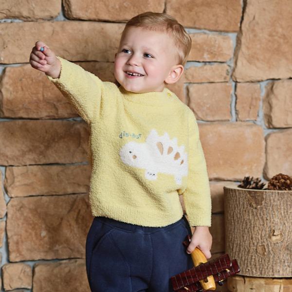David Bella Girls' Half High Collar Sweater Autumn/Winter New Boys' Half Velvet Knitted Sweater Children's Top
