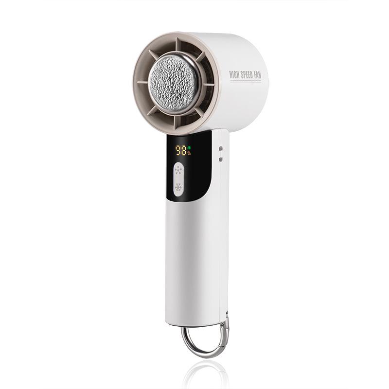 

High-Speed Handheld Fan with Digital Display, Stepless Speed, Turbo Mode, and Rapid Cooling Cooling Version