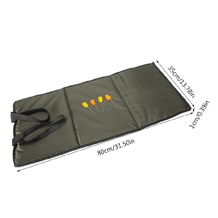 Fishing Unhooking Mat with Baiting Needle Fish Protective Pad Coarse Landing Pad