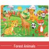30-Piece Wooden Cartoon Base Puzzle for Early Education and Parent-Child Interaction