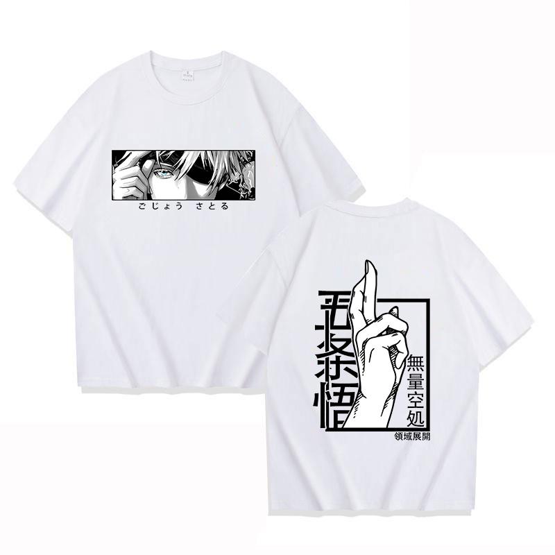 New Anime Gojo Satoru Print T-shirt Women's Men's Fashion Casual Summer Cool Shirs Unisex Anime Short Sleeve Shirts Tee