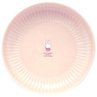 Dick Bruna Curry Pasta Microwave and Dishwasher Coral Made In 411124 "Miffy" Plate, Plate, Plate, Approx. 21cm, Safe, Pink, Japan,