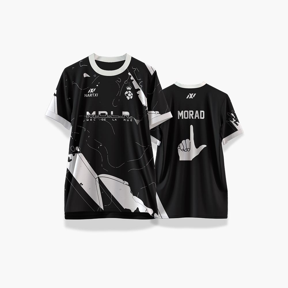 Neues Morad Hip-Hop Stil Trikot MDLR Streetwear Outdoor Sport Fußball Trainingsuniform Herren Damen Rundhals Kurzarm T-Shirt