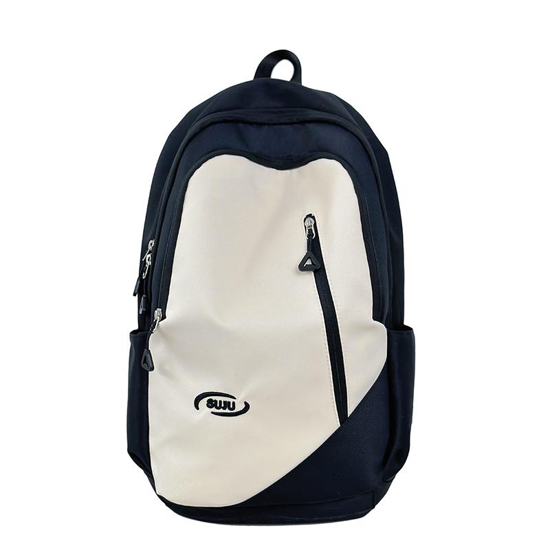 Junior School Student Schoolbag Color Contrast Backpack Girl College Style Backpack