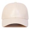 1 stuks PU leren hoed vrijetijds baseballpet minimalistisch verstelbaar oefening platte pet