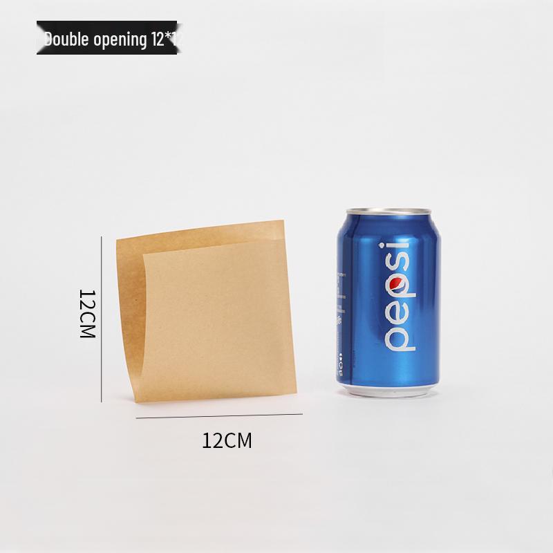 Oil-Proof Kraft Paper Food Bag for Pancakes, Roujiamo, Shaobing, and Barbecue Snacks