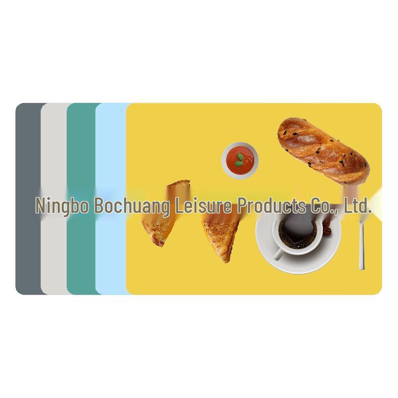 Nordic Morandi Style Silicone Placemat for Kids, Heat-Resistant, Japanese-Korean Design, 40x30 Cm