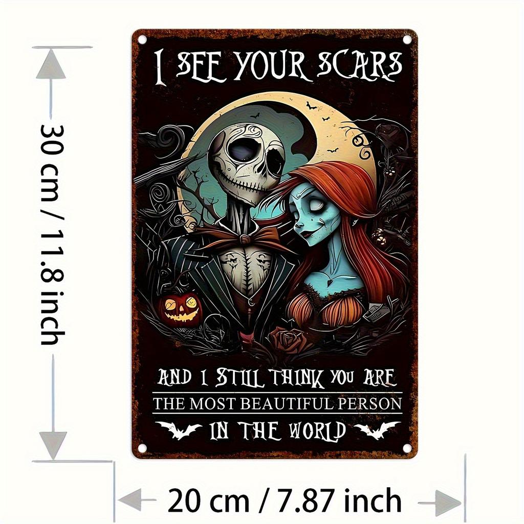 Miniso The Nightmare Before Metal Signs Wall Decor Tin Signs Captain Metal Poster Decor for Bar Pub Club Wall Decoration