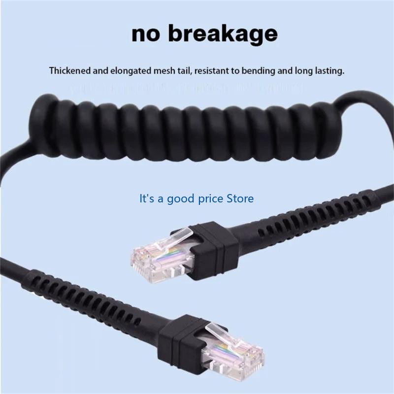 Cat6 Gigabit Spring Ethernet Cable 8 Cored Fast Speed Networking Wire for Security Camera and Router Connection