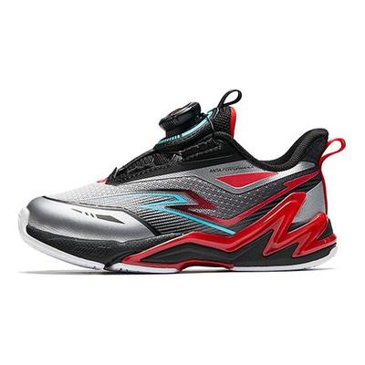 Kids Synthetic Leather Fabric Comfortable Versatile Sports Shoes Kids Sneakers Black Silver Red 312519963-4