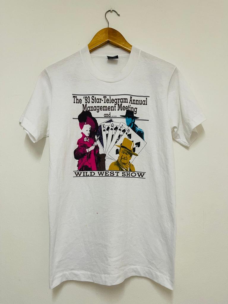 Vintage 90s Wild West Show Film T-Shirt / Movie / Streetwear / White / M / Old Film / 90s T-Shirt / Country Movie / American Film Industry
