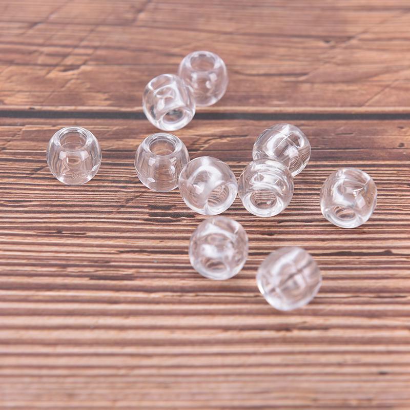 100X Przezroczysty Pierścień do dredów Koraliki do warkoczy Klipsy 6 mm Otwór
