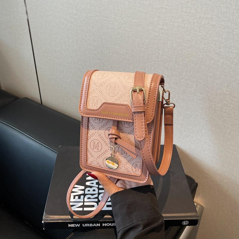 Premium Sense Simple and Versatile Shoulder Mobile Phone Bag Women's Small Bag Spring and Summer New Crossbody Small Square Bag