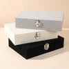 Multi-grids Portable Necklace Organizer Lockable Jewelry Display Container  Gifts