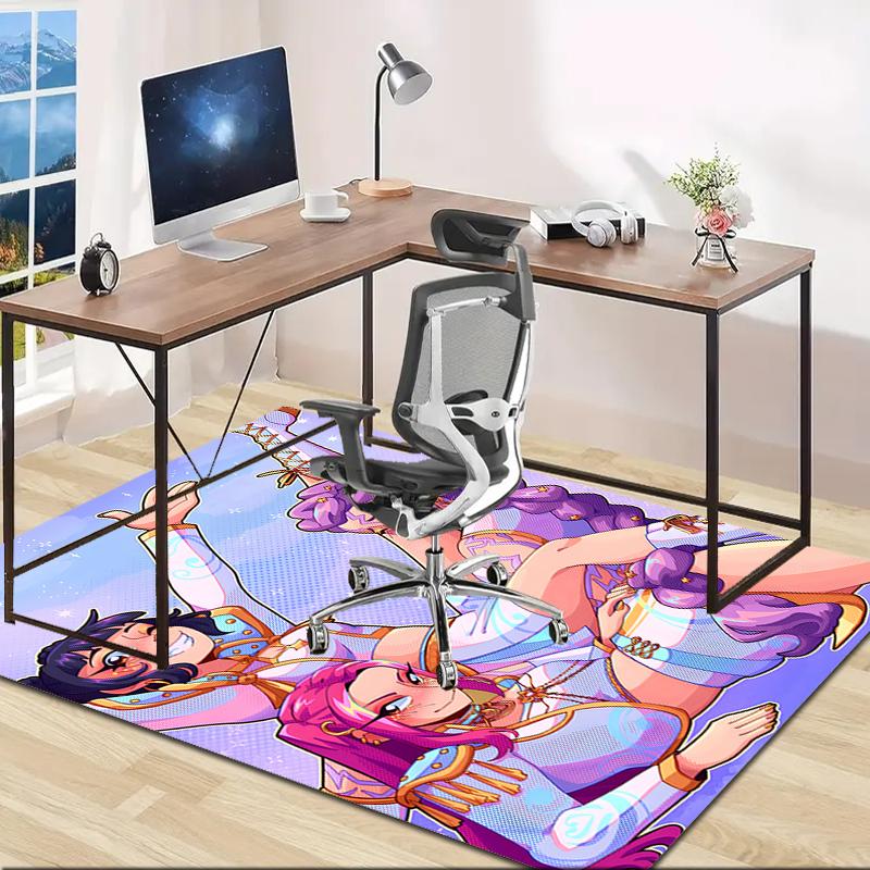 1pc KPop Demon Hunters5 Design Area Rug - Non-Slip, Soft & Cozy Floor Mat for Living Room, Bedroom, Office - Indoor/Outdoor Decorative Carpet