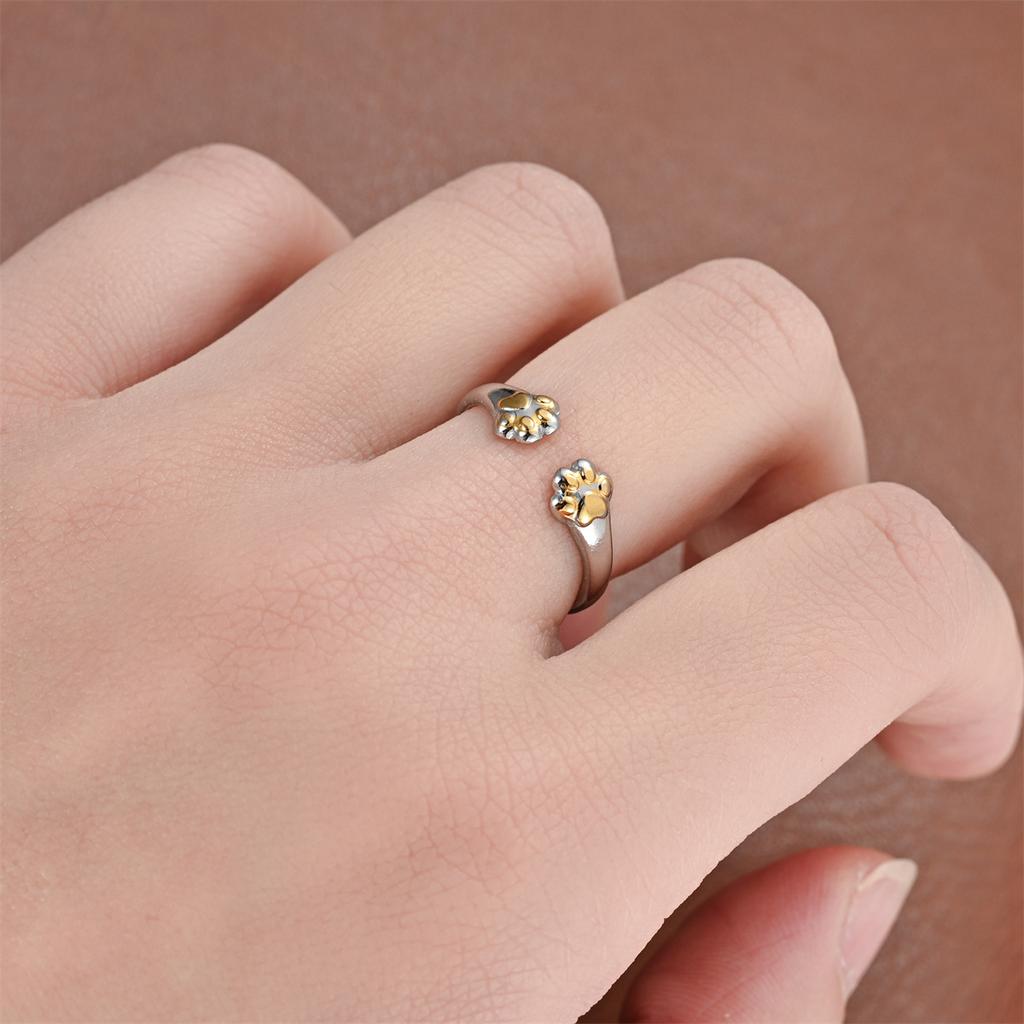 New Selling Fashion Stainless Steel Cat Claw Ring with Adjustable Opening For Women Jewelry Gifts