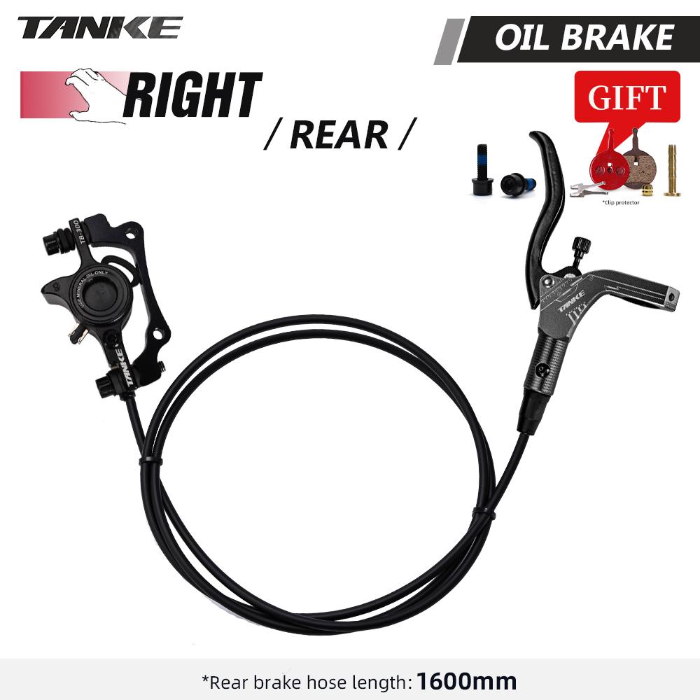 Sada hydraulických kotoučových brzd TANKE pro horské kolo s 160mm kotouči, hydraulickými třmeny, předním a zadním uchycením a řídítky 22,2 mm