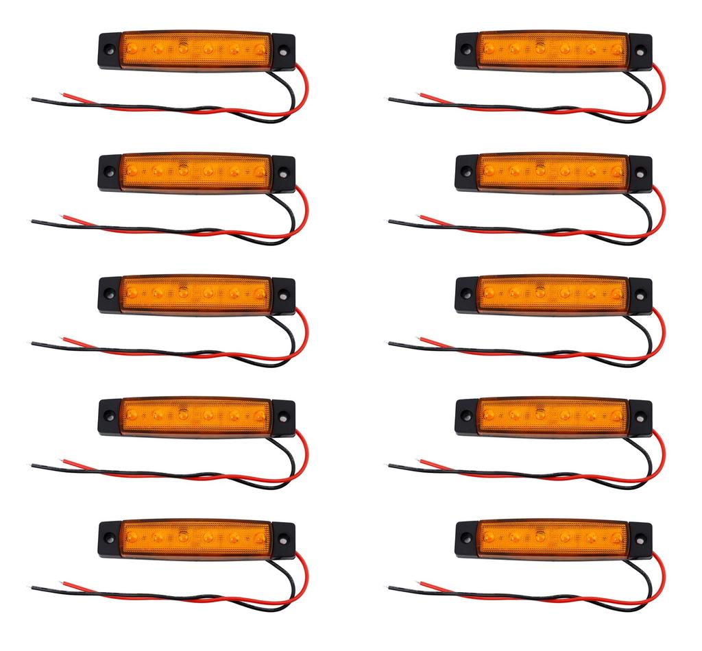 24V Vehicle LED Side Marker Set of for Decorative Side Roadside Height Corner Markers Lamps, 6-LED, Universal, 10, Trucks, Trucks, Lights, Lights,