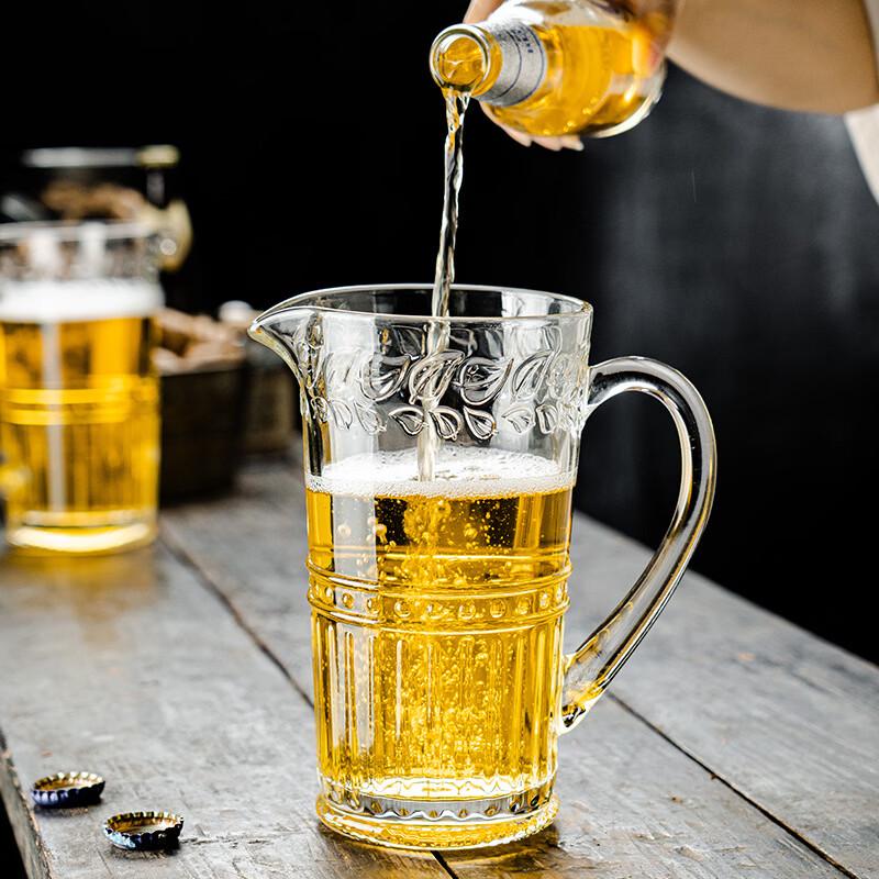 Shangqi Sunflower Pattern Glass Beer Mug