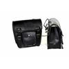 Black Leather Bags Pouch Saddlebags Panniers Saddle 2 Side Motorcycle Pouch