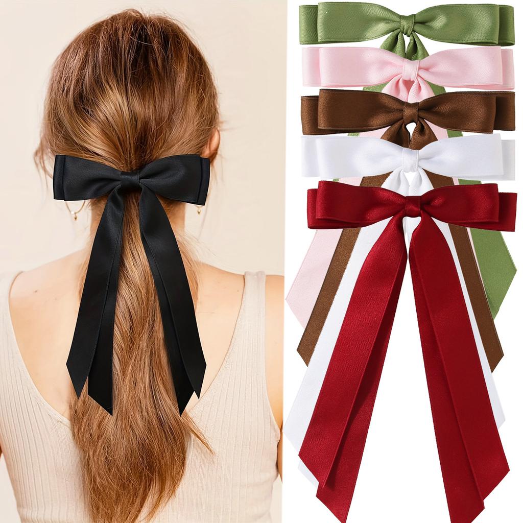 Fashionable Polyester-cotton Double-layer Bow Hairpin Duckbill Clip Sweet Hairpin Hair Ornament Headdress