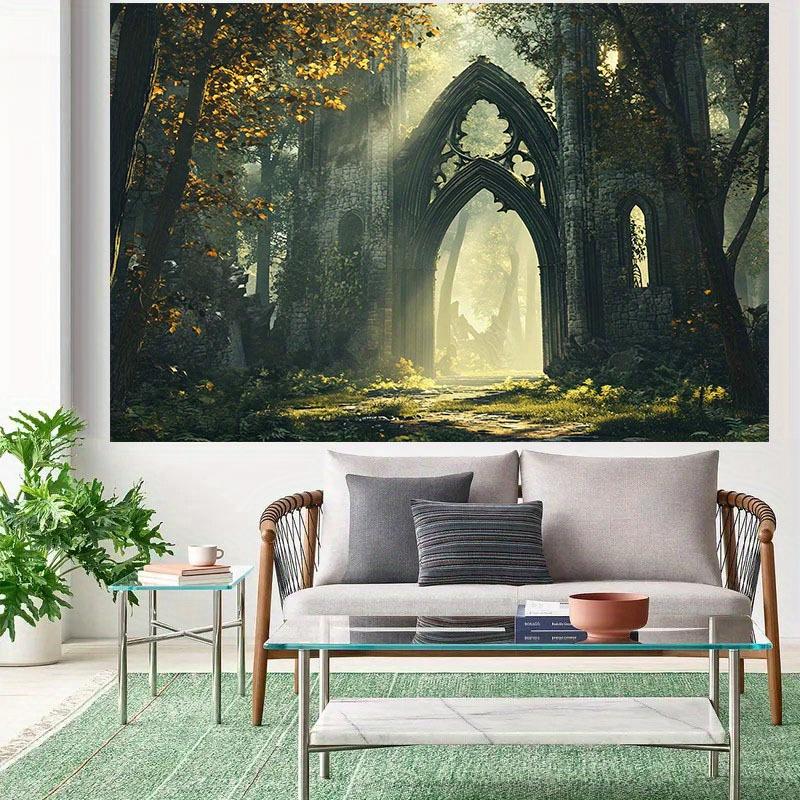 1 Piece of 2D Background Cloth: Mysterious Castle - Adding a Magical Atmosphere To Your Halloween Party