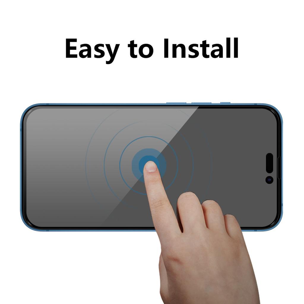 ENKAY HAT PRINCE 5Pcs Privacy Screen Protector for iPhone 15 Pro Max ,28-degree Anti-spy Tempered Glass Full Cover Film