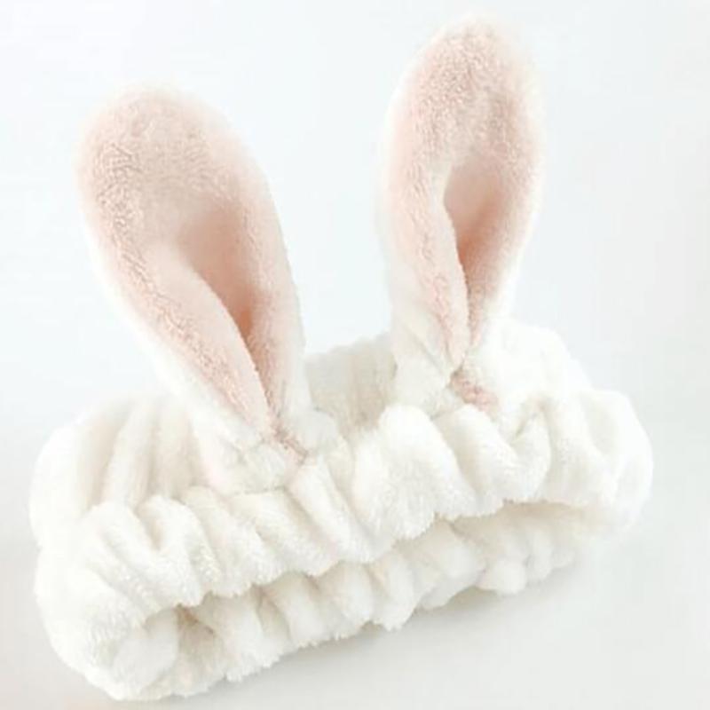 Solid Color Stereo Rabbit Ear Hair Band Hair Accessories Non-slip Face Wash Head Hoop Wash Hair Hoop Head Cover