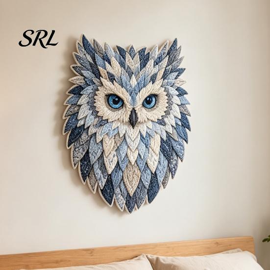 Quilten Hobby Cadeau voor Haar DIY Uil Patchwork Set, Gelaagd Stof Naaien Gepersonaliseerd Verjaardag Knutselaars 3D Textiel Knutselproject Volwassenen, Handgemaakt Huis