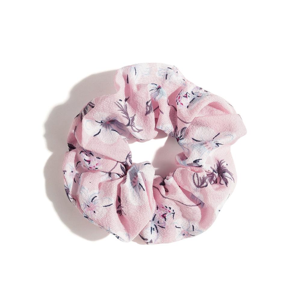 Leopard Print Hair Band Bohemian Large Intestine Band Small Fresh Commuter Rubber Band Flower Print Head Band Head Rope