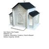 Church-Shaped Metal Bird Feeder with Solar Light, Outdoor Weatherproof Hanging Feeder, Decorative Bird Feeder for Garden, Yard and Deck Decor