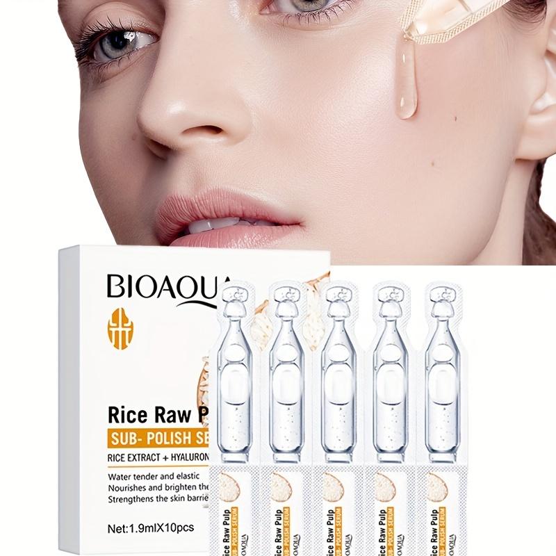 Rice Pulp Second Throw Essence Hyaluronic Acid Smooth Wrinkle Essence Skin Tone Moisturize Delicate Smooth Facial Skin Suitable for Dry Dark Skin