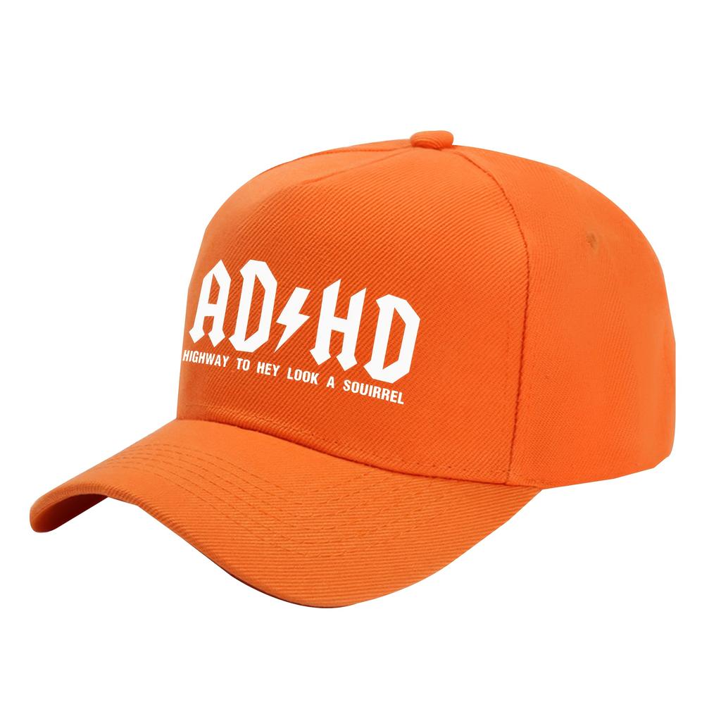 Cool And Handsome Adhd Slogan Baseball Cap, 100% Polyester Woven Hat, Adjustable Sun Protection Visor With Moisture-Wicking Tech