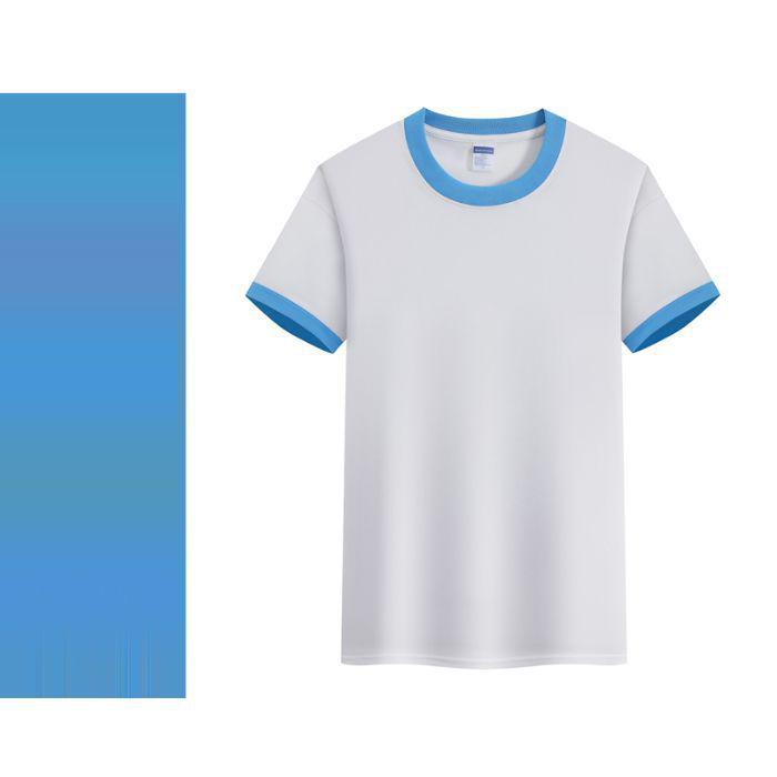 Summer Kids' Cotton Crew Neck Short Sleeve T-shirt with Custom Logo - Lightweight Solid Color Uniform Base Layer