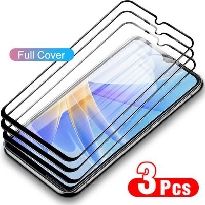 3 Stück Vollbild-Schutzfolie aus gehärtetem Glas für OPPO A18 A38 A58 A78 A98 A79 5G 4G A57S A77S A15 A15S A16 A17 A74 A96