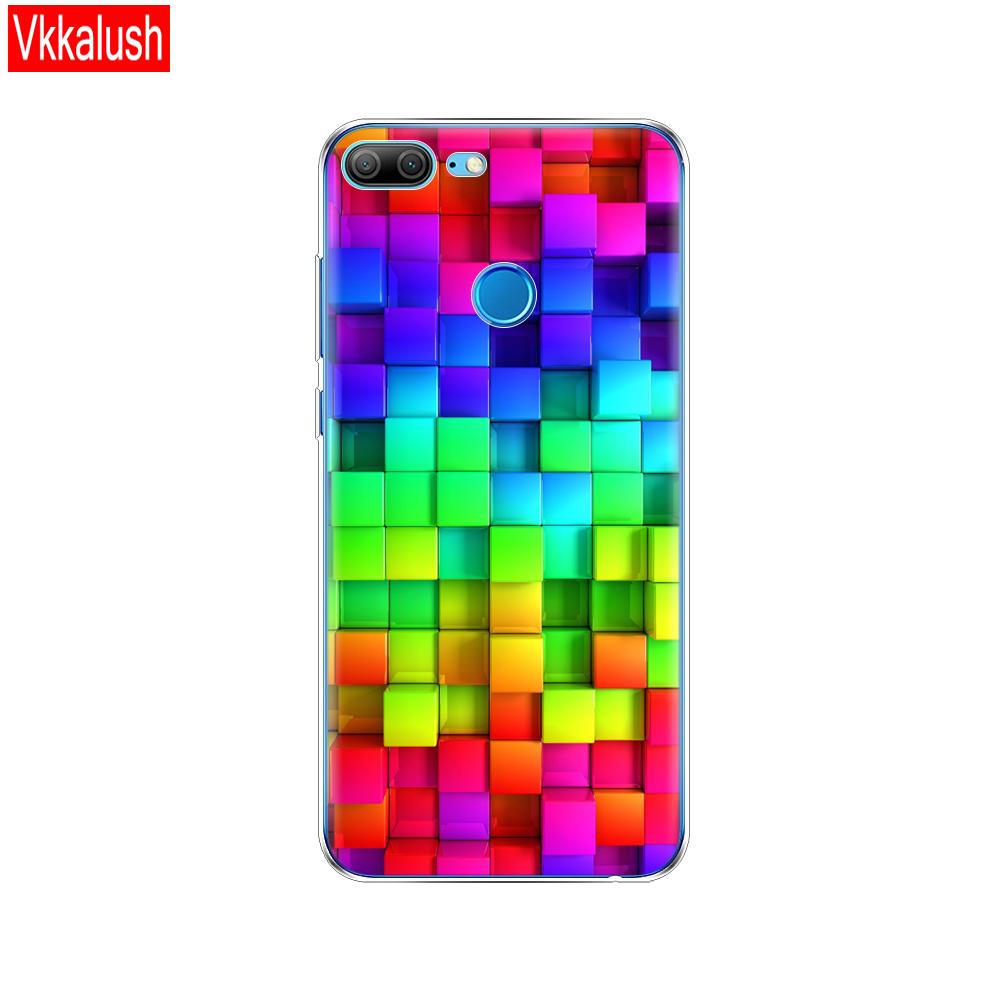 Hülle Handyhülle für Huawei Honor 9 Lite weiches TPU Silikon Rückseite 360 Vollschutz Druck transparent Coque Shell