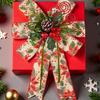 Christmas Decorations High-end Gold Velvet Bow Christmas Flocking Bow Large Red