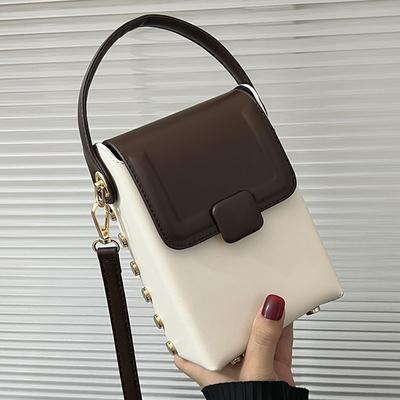 Tasche Damen Neu Kontrastfarbe Mode Handy-Tasche Pendler Vielseitige Umhängetasche
