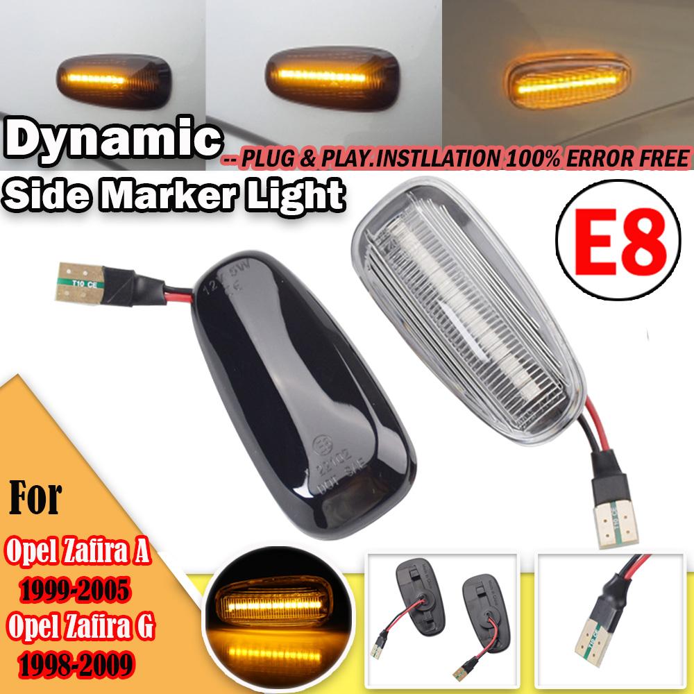 Dynamický LED blinkr na blatník Pro Opel Astra G 1998-2009 Zafira A 1999-2005 Boční obrysová světla lampy 2000 2001 2002 2003 2004